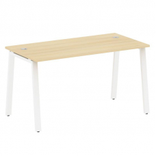 Metal System Стол письменный на А-образном м/к БА.СП-3 Акация Лорка/Металл Белый 1400*720*750