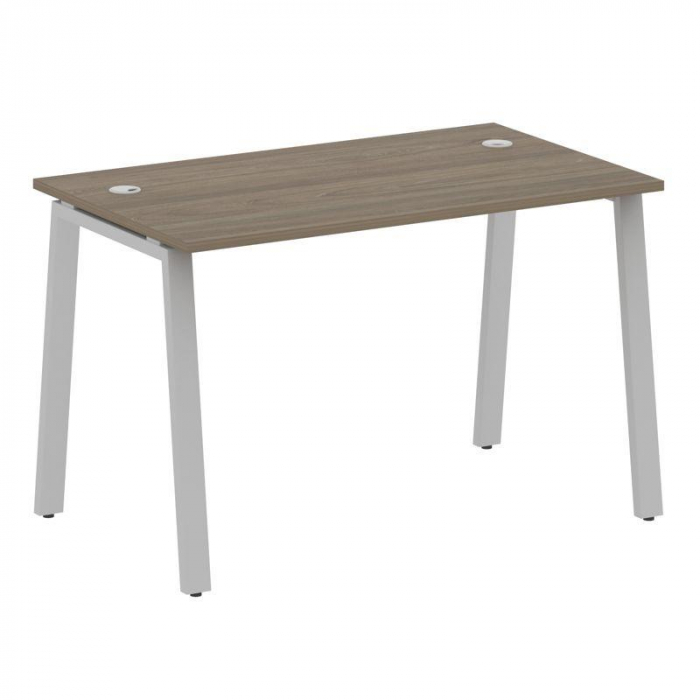 Metal System Стол письменный на А-образном м/к БА.СП-2 Вяз Благородный/Металл Серый 1200*720*750