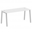 Metal System Стол письменный на А-образном м/к БА.СП-4 Белый/Металл Серый 1600*720*750