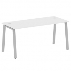 Metal System Стол письменный на А-образном м/к БА.СП-4 Белый/Металл Серый 1600*720*750