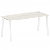 Metal System Стол письменный на А-образном м/к БА.СП-4 Дуб Наварра/Металл Белый 1600*720*750