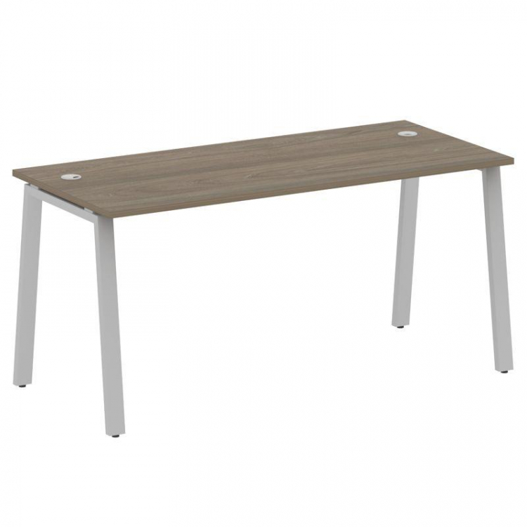 Metal System Стол письменный на А-образном м/к БА.СП-4 Вяз Благородный/Металл Серый 1600*720*750