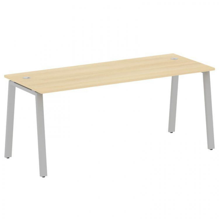 Metal System Стол письменный на А-образном м/к БА.СП-5 Акация Лорка/Металл Серый 1800*720*750