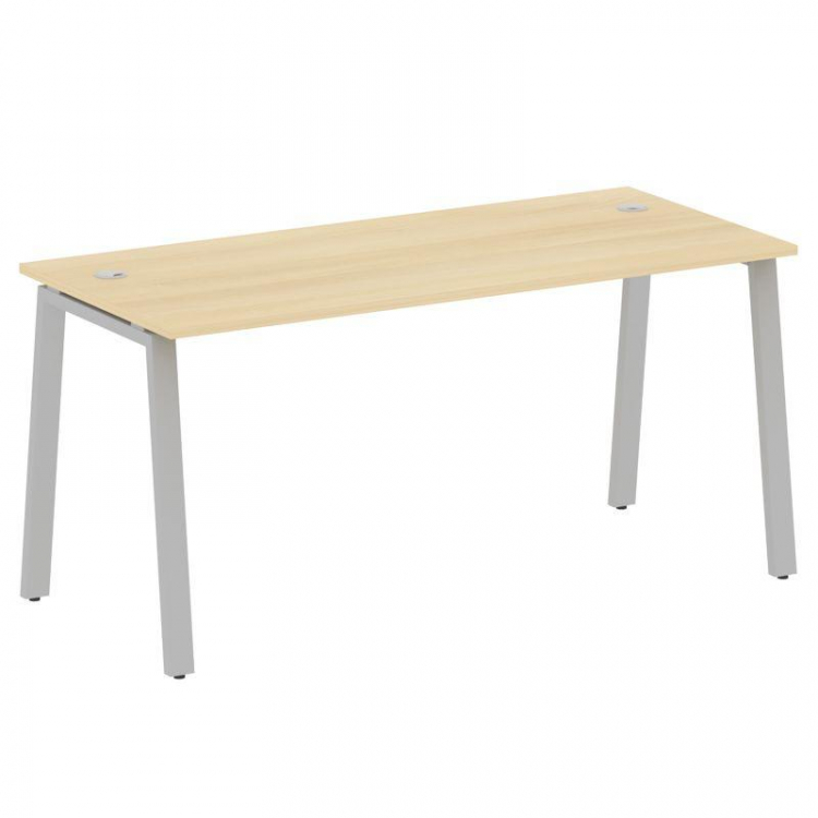 Metal System Стол письменный на А-образном м/к БА.СП-4 Акация Лорка/Металл Серый 1600*720*750
