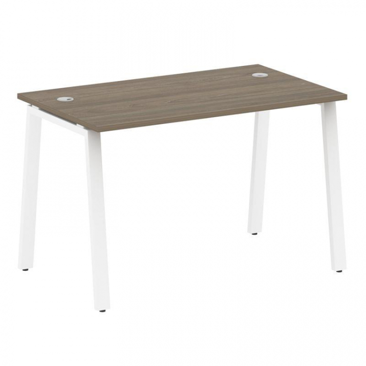 Metal System Стол письменный на А-образном м/к БА.СП-2 Вяз Благородный/Металл Белый 1200*720*750