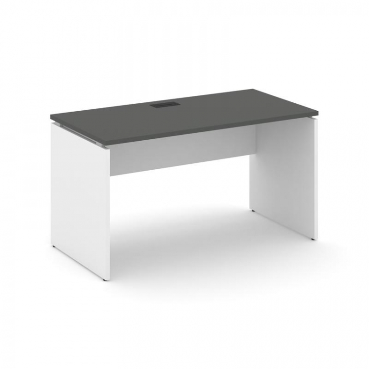 Стайл Проджект Стол письменный SN-D.SP-004 Антрацит NEW/Белый/Черная Заглушка 1580*600*750