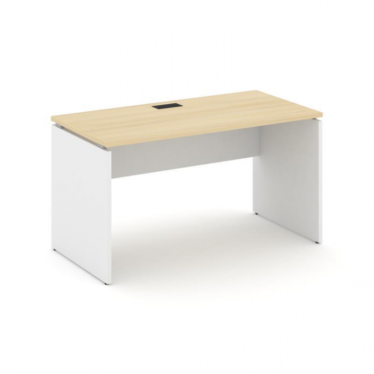 Style Project Стол письменный SN-D.SP-003 Акация Лорка/Белый/Черная Заглушка 1380*600*750