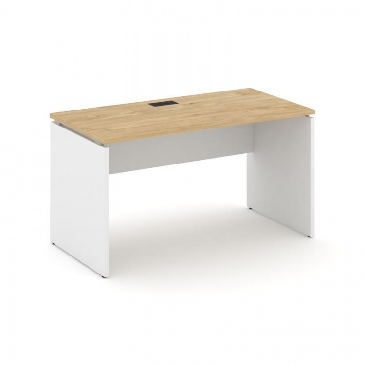 Style Project Стол письменный SN-D.SP-021 Тиквуд Светлый/Белый/Черная Заглушка 980*800*750