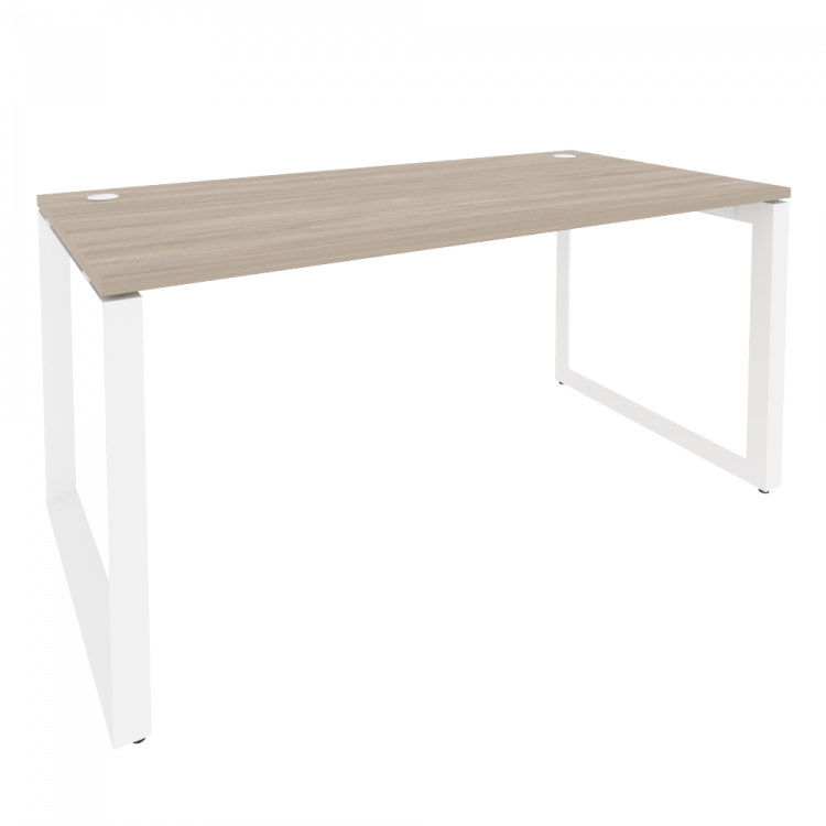 Onix Стол рабочий на О-образном м/к O.MO-SP-4.8 Дуб Аттик/Металл Белый 1580*800*750