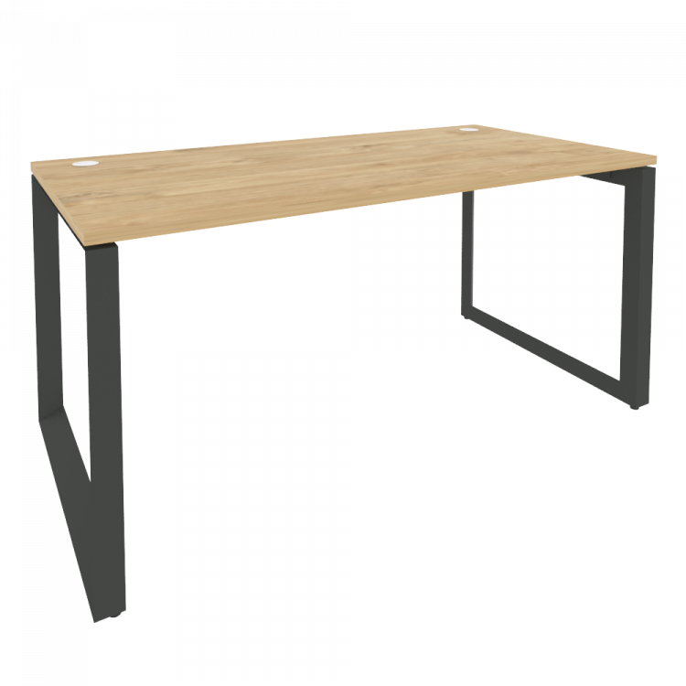 Onix Стол рабочий на О-образном м/к O.MO-SP-4.8 Тиквуд Светлый/Металл Антрацит 1580*800*750