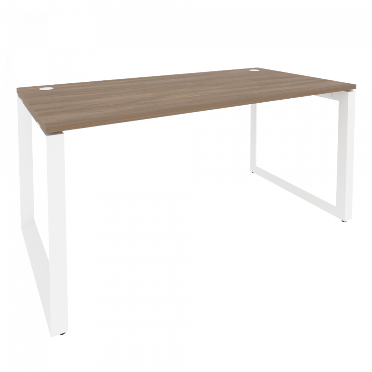 Onix Стол рабочий на О-образном м/к O.MO-SP-4.8 Дуб Аризона/Металл Белый 1580*800*750
