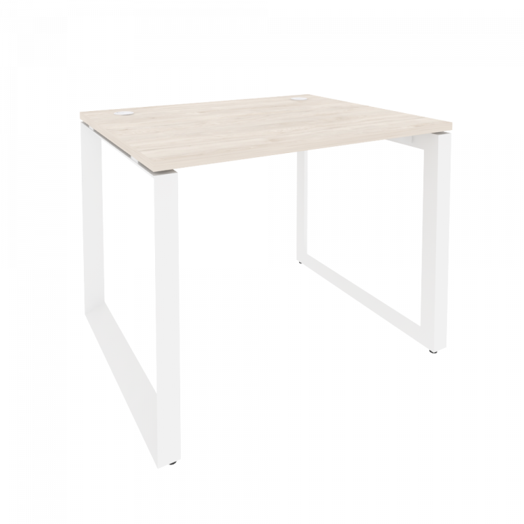 Onix Стол рабочий на О-образном м/к O.MO-SP-1.8 Денвер Светлый/Металл Белый 980*800*750