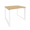 Onix Стол рабочий на О-образном м/к O.MO-SP-1.8 Тиквуд Светлый/Металл Белый 980*800*750
