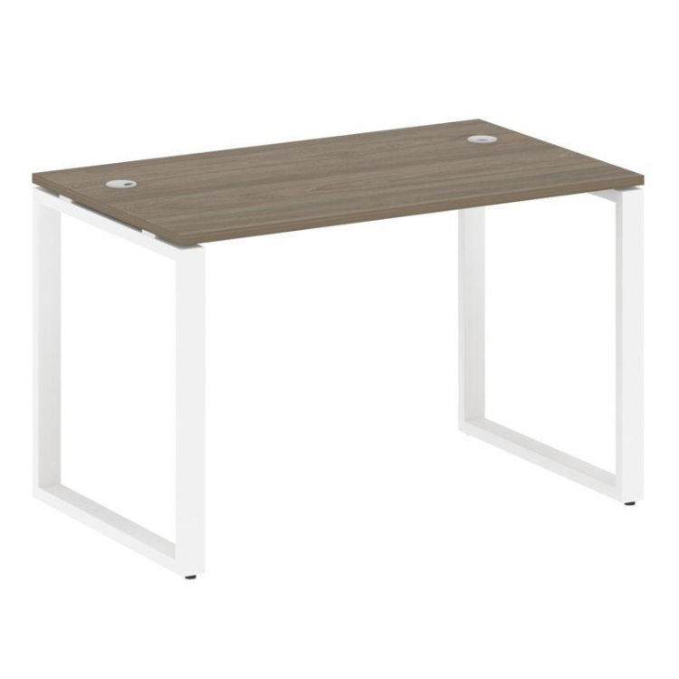 Metal System Стол письменный на О-образном м/к БО.СП-2 Вяз Благородный/Металл Белый 1200*720*750