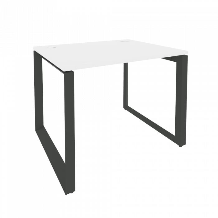 Onix Стол рабочий на О-образном м/к O.MO-SP-1.8 Белый Бриллиант/Металл Антрацит 980*800*750