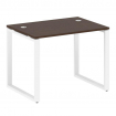 Metal System Стол письменный на О-образном м/к БО.СП-1 Венге Цаво/Металл Белый 1000*720*750
