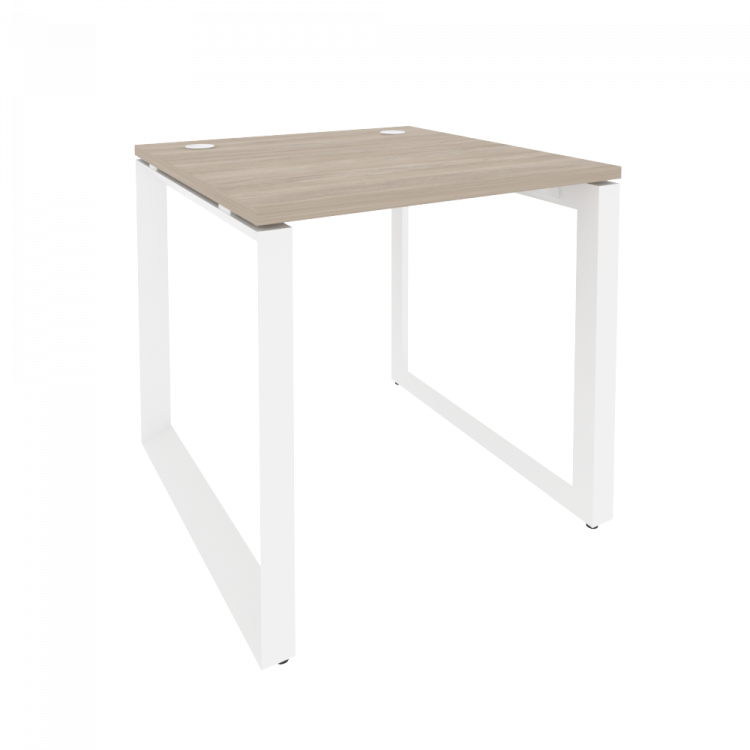 Onix Стол рабочий на О-образном м/к O.MO-SP-0.8 Дуб Аттик/Металл Белый 780*800*750