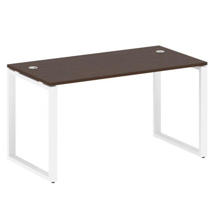 Metal System Стол письменный на О-образном м/к БО.СП-3 Венге Цаво/Металл Белый 1400*720*750