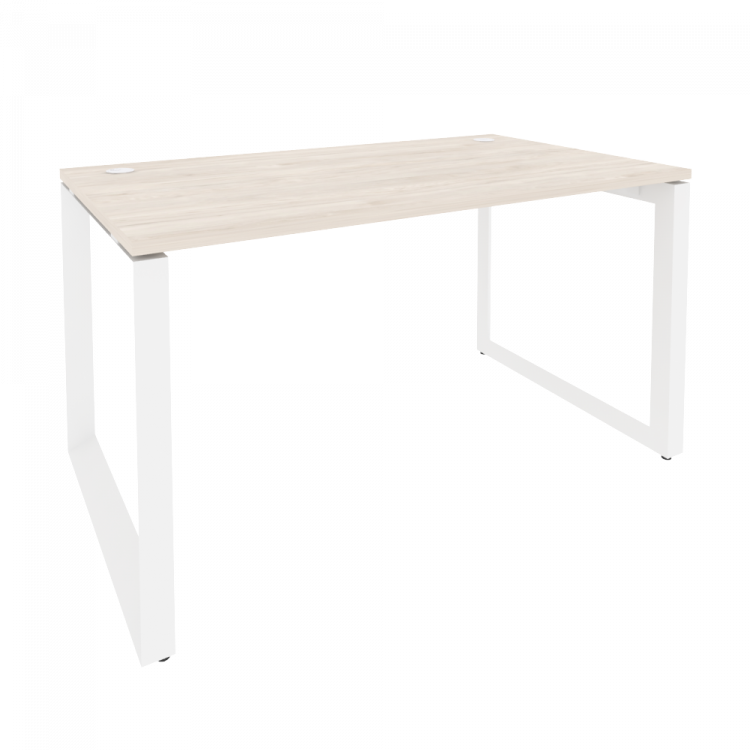 Onix Стол рабочий на О-образном м/к O.MO-SP-3.8 Денвер Светлый/Металл Белый 1380*800*750