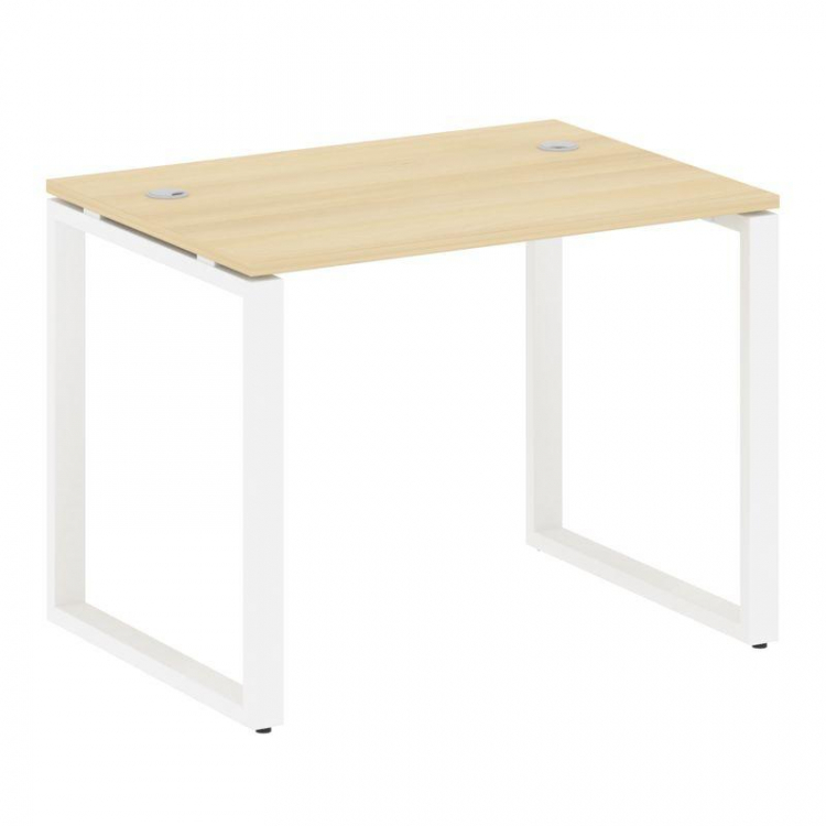 Metal System Стол письменный на О-образном м/к БО.СП-1 Акация Лорка/Металл Белый 1000*720*750