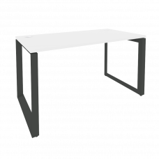 Onix Стол рабочий на О-образном м/к O.MO-SP-3.7 Белый Бриллиант/Металл Антрацит 1380*720*750