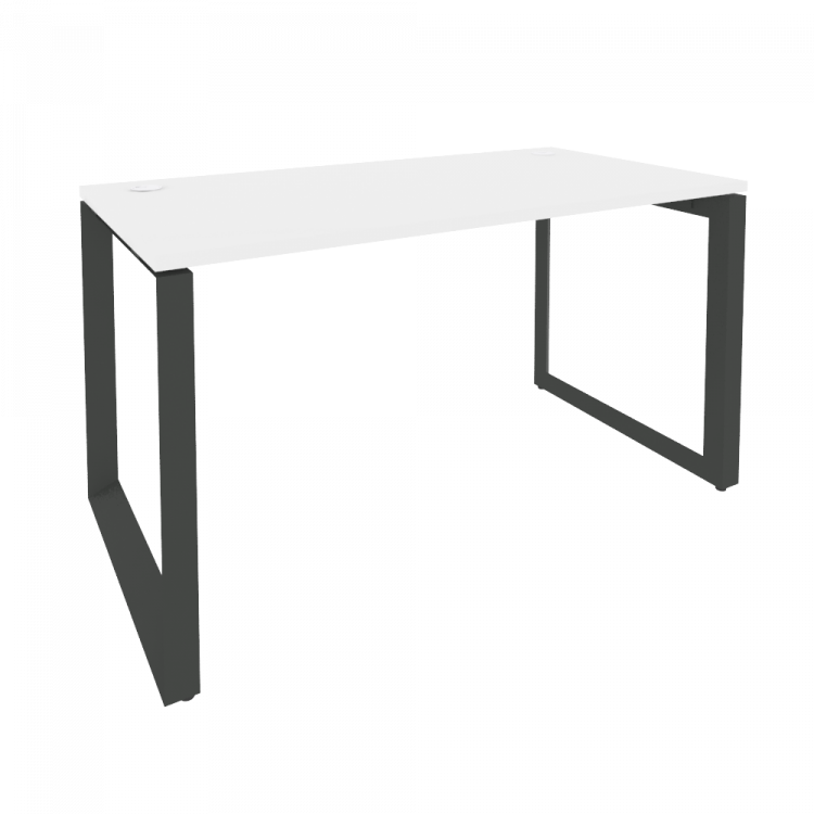 Onix Стол рабочий на О-образном м/к O.MO-SP-3.7 Белый Бриллиант/Металл Антрацит 1380*720*750