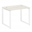 Metal System Стол письменный на О-образном м/к БО.СП-1 Дуб Наварра/Металл Белый 1000*720*750