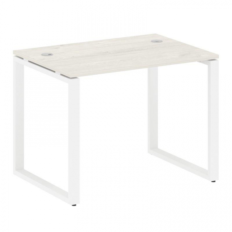 Metal System Стол письменный на О-образном м/к БО.СП-1 Дуб Наварра/Металл Белый 1000*720*750