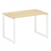 Metal System Стол письменный на О-образном м/к БО.СП-2 Акация Лорка/Металл Белый 1200*720*750