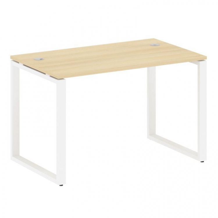 Metal System Стол письменный на О-образном м/к БО.СП-2 Акация Лорка/Металл Белый 1200*720*750