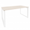 Onix Стол рабочий на О-образном м/к O.MO-SP-4.8 Денвер Светлый/Металл Белый 1580*800*750