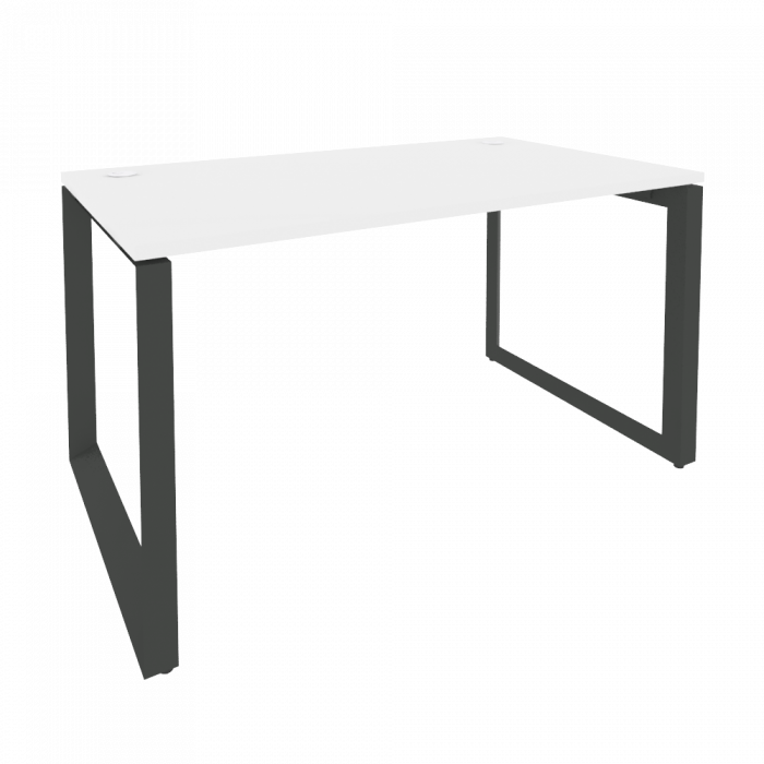 Onix Стол рабочий на О-образном м/к O.MO-SP-3.8 Белый Бриллиант/Металл Антрацит 1380*800*750