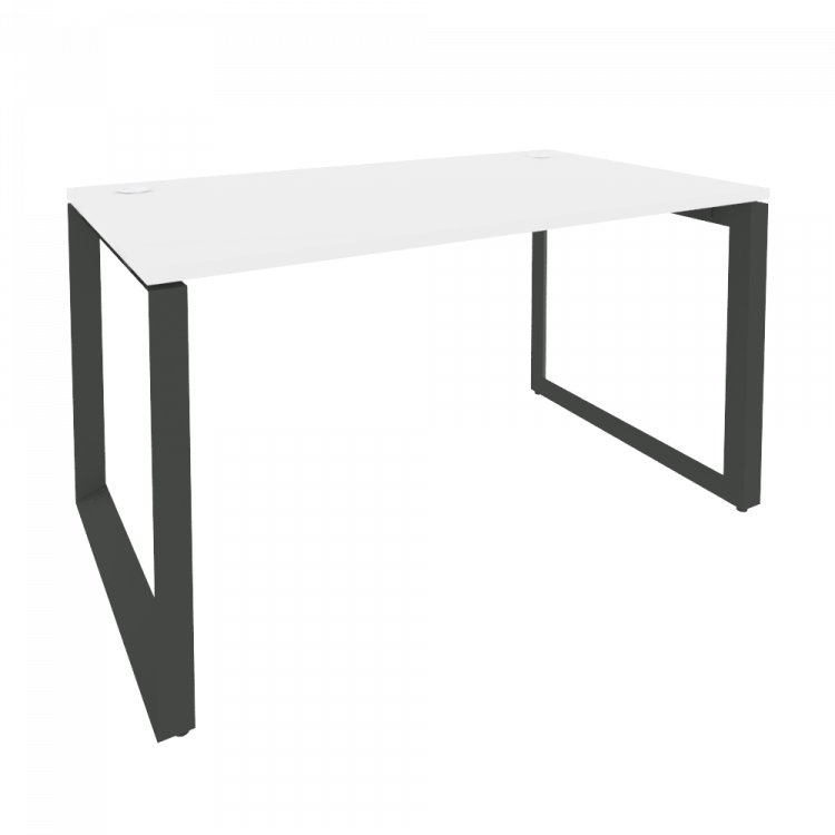 Onix Стол рабочий на О-образном м/к O.MO-SP-3.8 Белый Бриллиант/Металл Антрацит 1380*800*750
