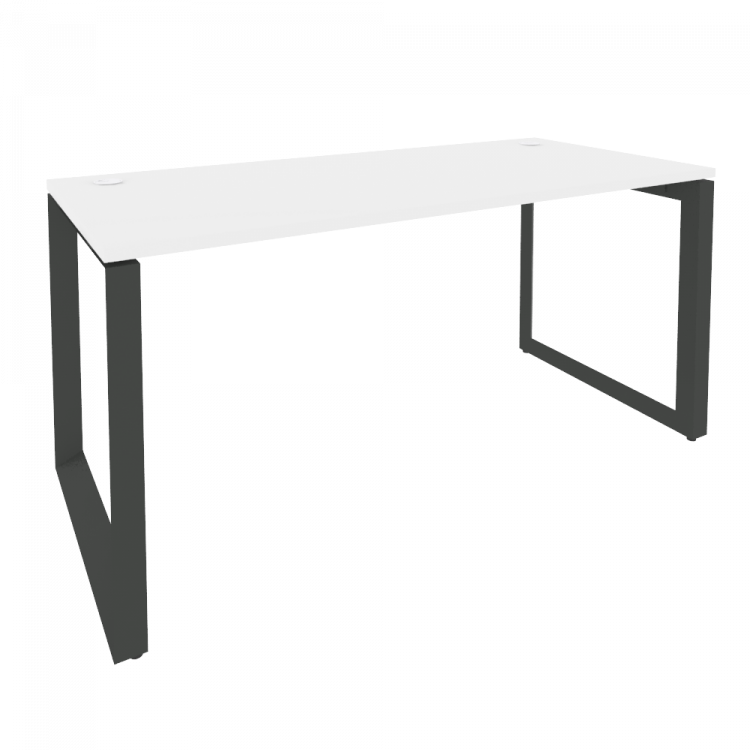 Onix Стол рабочий на О-образном м/к O.MO-SP-4.7 Белый Бриллиант/Металл Антрацит 1580*720*750