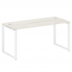 Metal System Стол письменный на О-образном м/к БО.СП-4 Дуб Наварра/Металл Белый 1600*720*750