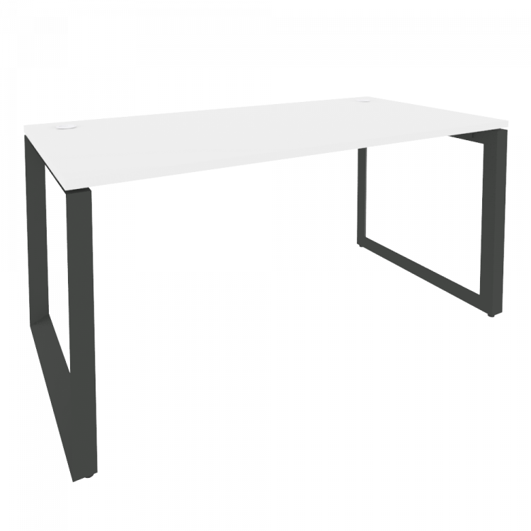 Onix Стол рабочий на О-образном м/к O.MO-SP-4.8 Белый Бриллиант/Металл Антрацит 1580*800*750