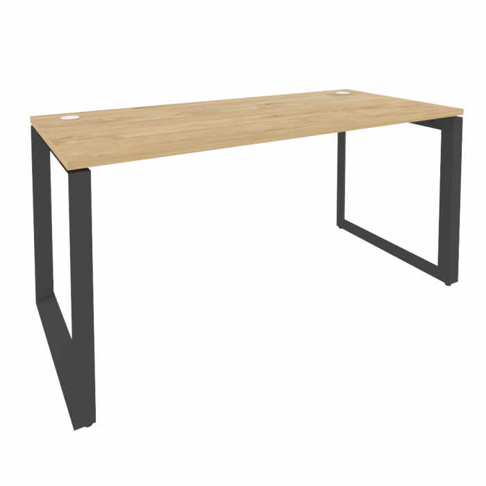 Onix Стол рабочий на О-образном м/к O.MO-SP-4.7 Тиквуд Светлый/Металл Антрацит 1580*720*750