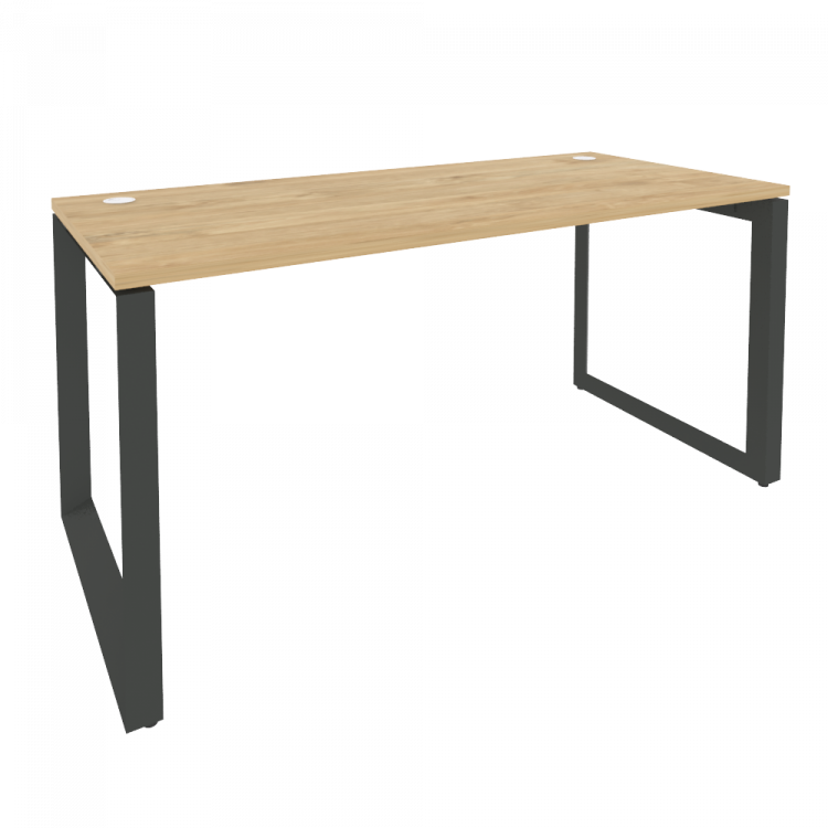 Onix Стол рабочий на О-образном м/к O.MO-SP-4.7 Тиквуд Светлый/Металл Антрацит 1580*720*750
