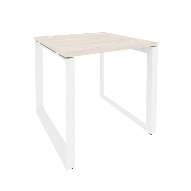 Onix Стол рабочий на О-образном м/к O.MO-SP-0.8 Денвер Светлый/Металл Белый 780*800*750
