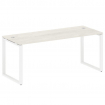 Metal System Стол письменный на О-образном м/к БО.СП-5 Дуб Наварра/Металл Белый 1800*720*750