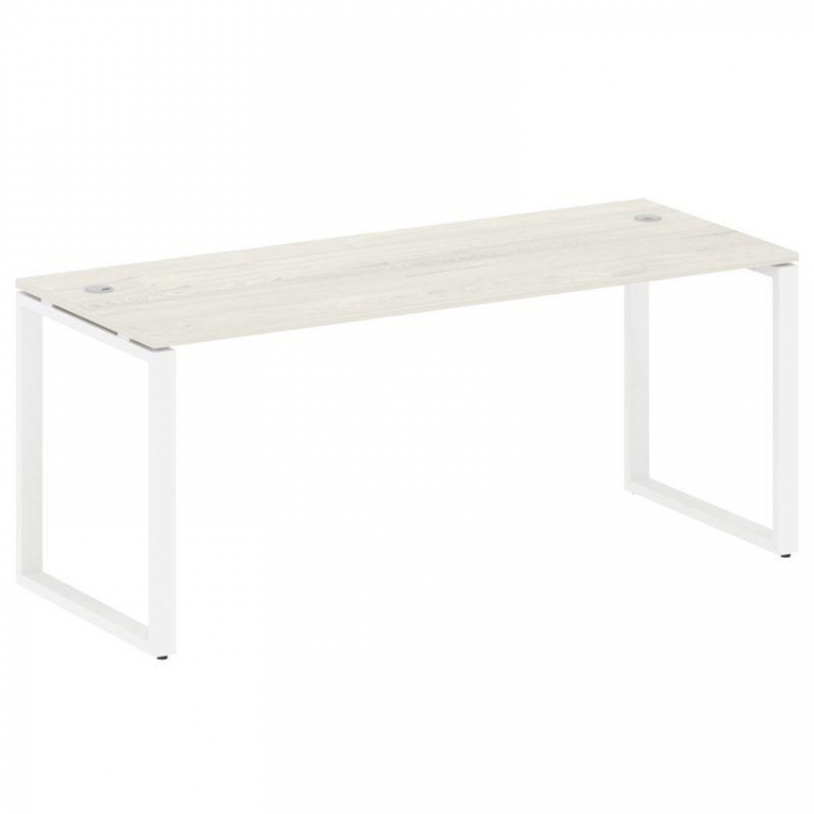 Metal System Стол письменный на О-образном м/к БО.СП-5 Дуб Наварра/Металл Белый 1800*720*750