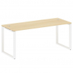 Metal System Стол письменный на О-образном м/к БО.СП-5 Акация Лорка/Металл Белый 1800*720*750