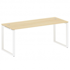 Metal System Стол письменный на О-образном м/к БО.СП-5 Акация Лорка/Металл Белый 1800*720*750