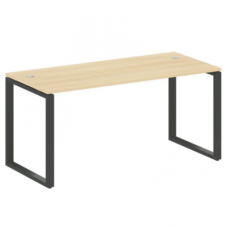 Metal System Стол письменный на О-образном м/к БО.СП-4 Акация Лорка/Металл Антрацит 1600*720*750