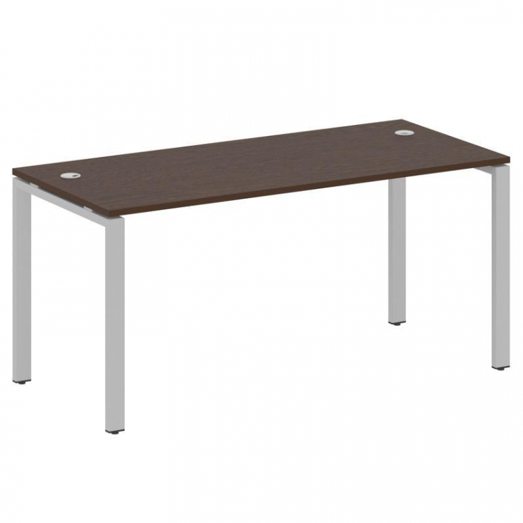 Metal System Стол письменный на П-образном м/к БП.СП-4 Венге Цаво/Металл Серый 1600*720*750