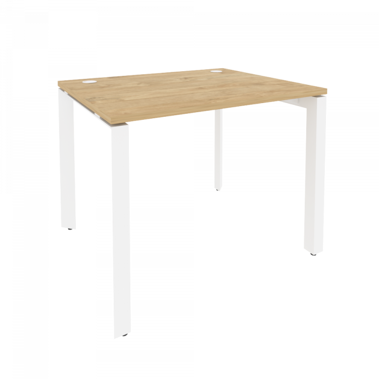 Onix Стол рабочий на П-образном м/к O.MP-SP-1.8 Тиквуд Светлый/Металл Белый 980*800*750
