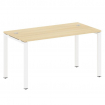 Metal System Стол письменный на П-образном м/к БП.СП-3 Акация Лорка/Металл Белый 1400*720*750