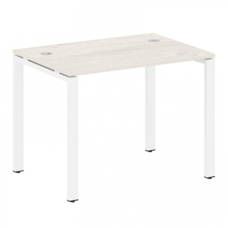 Metal System Стол письменный на П-образном м/к БП.СП-1 Дуб Наварра/Металл Белый 1000*720*750