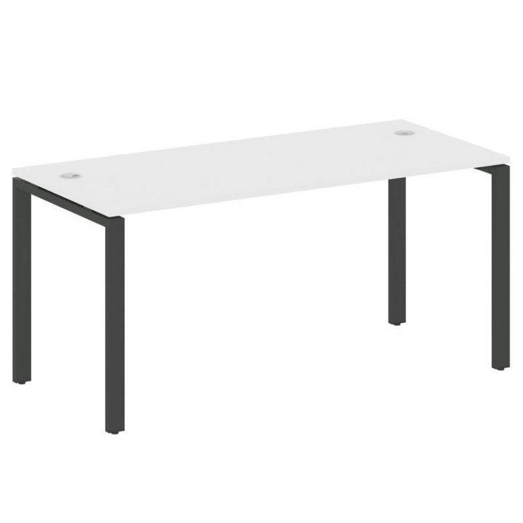 Metal System Стол письменный на П-образном м/к БП.СП-4 Белый/Металл Антрацит 1600*720*750