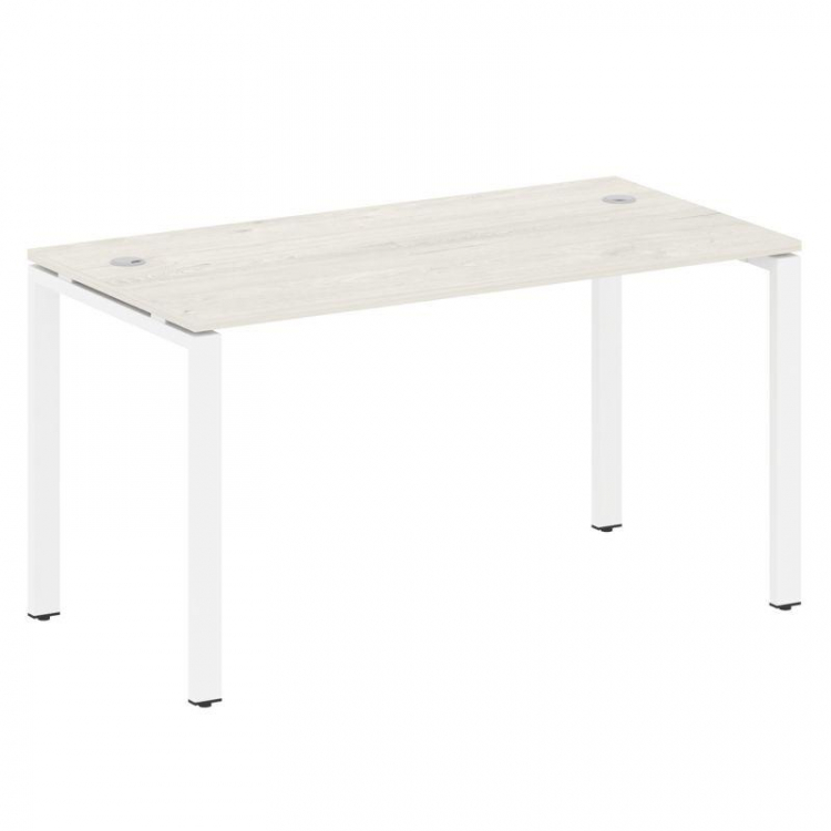Metal System Стол письменный на П-образном м/к БП.СП-3 Дуб Наварра/Металл Белый 1400*720*750